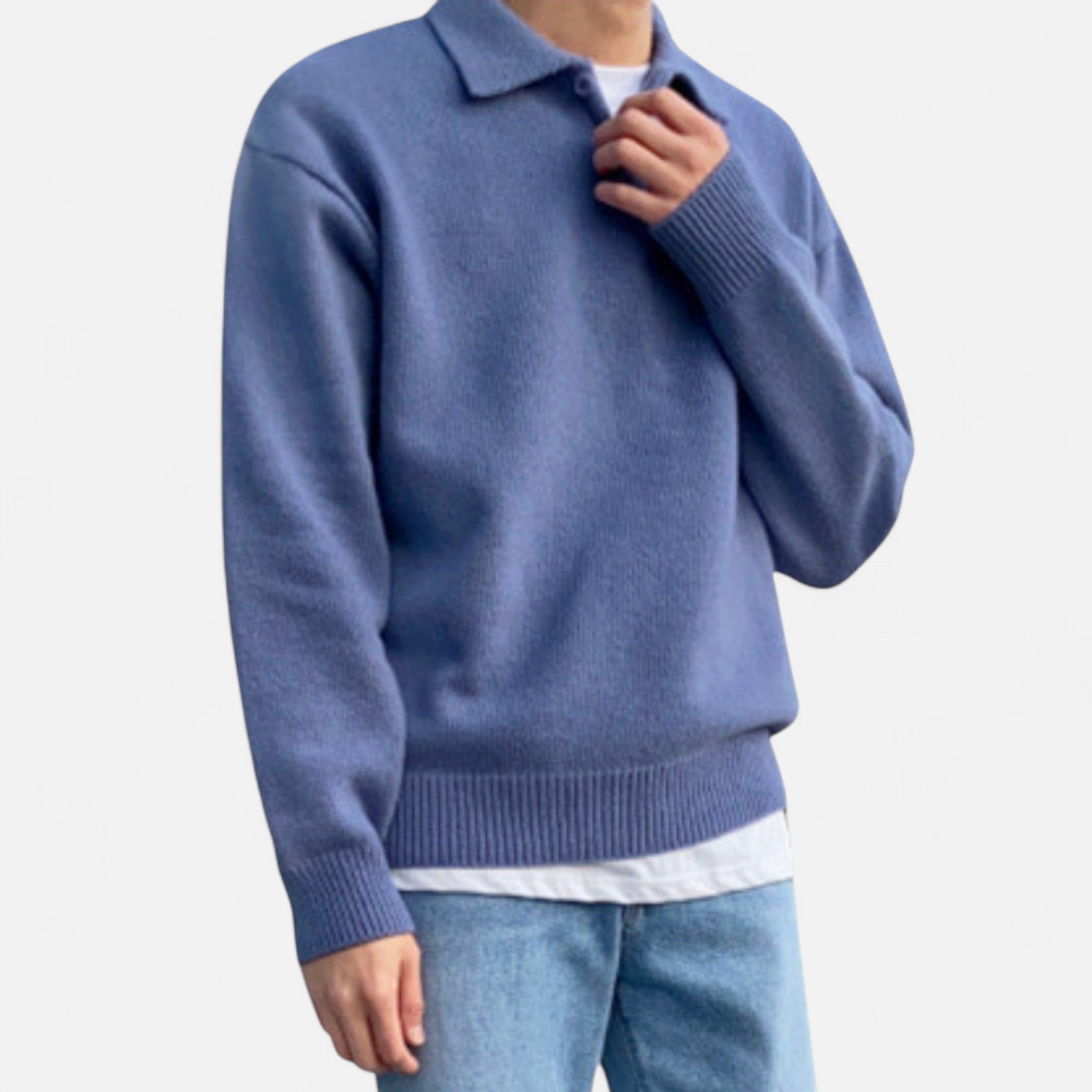 Solènne | Men’s Wool Half-Zip Heritage Sweater