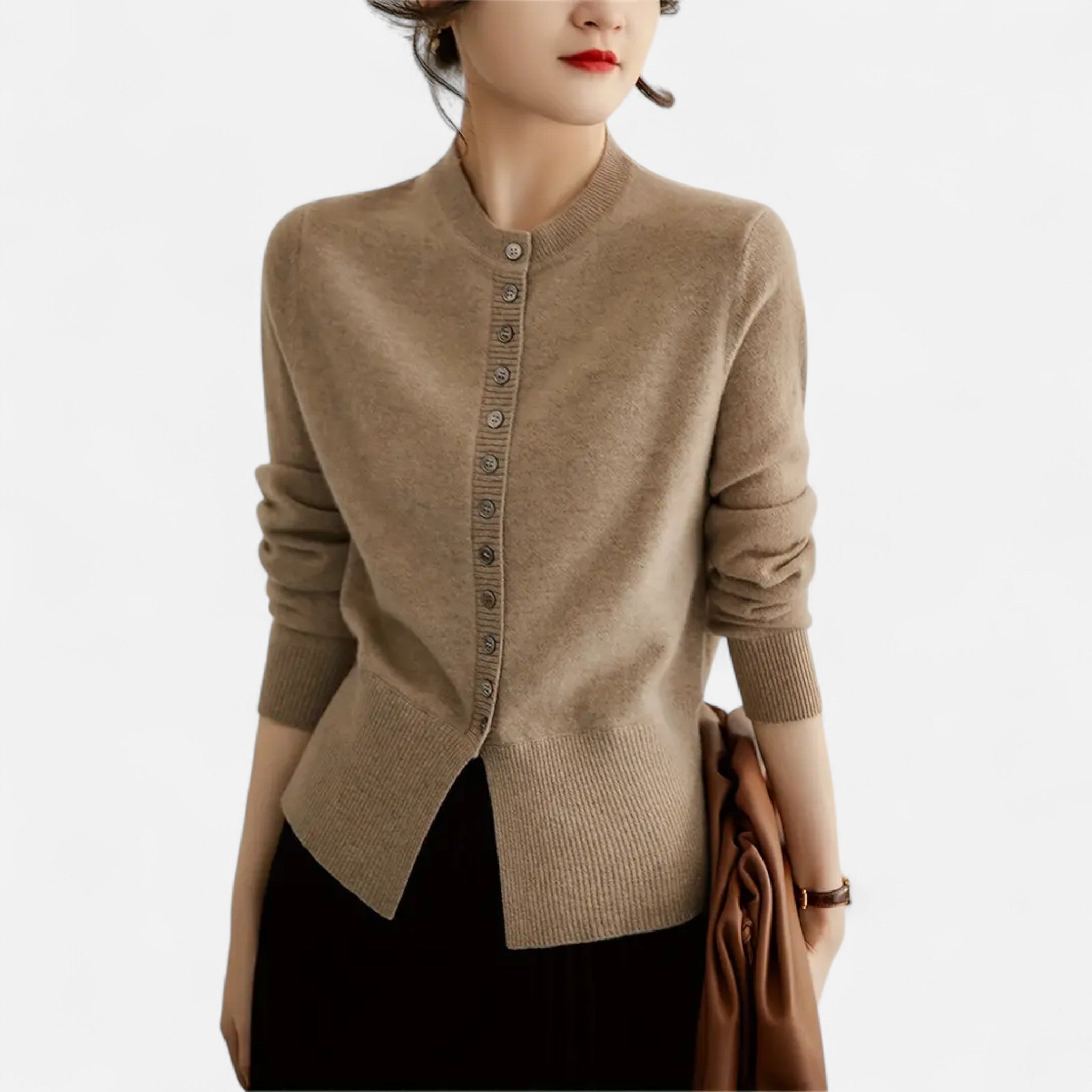 Solènne | Women’s Elegant Knit Button-Front Cardigan