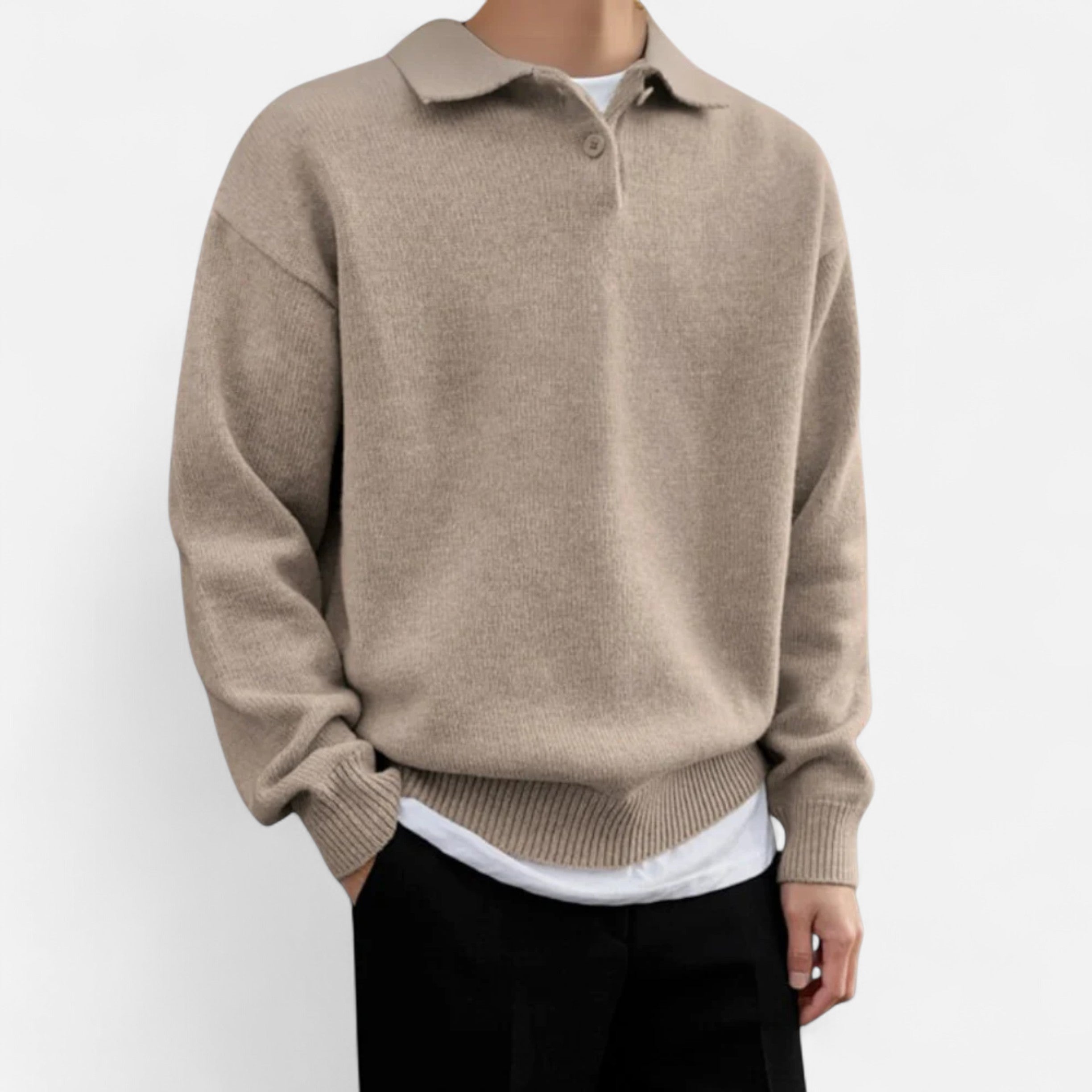 Solènne | Men’s Wool Half-Zip Heritage Sweater