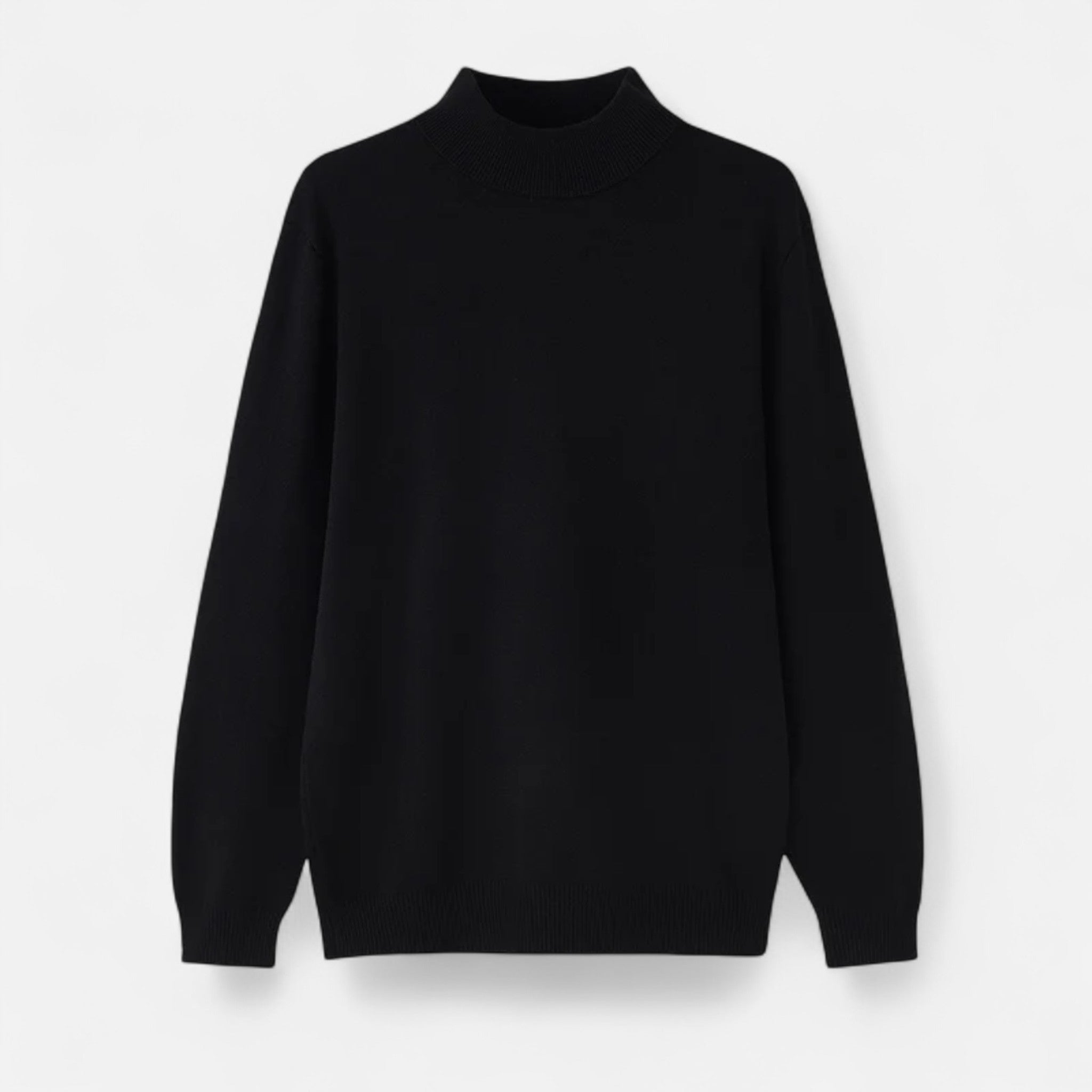 Solènne | Men’s Half-Turtleneck Cotton Blend Sweater