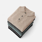 Solènne | Men’s Pure Cashmere Polo Knit