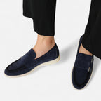 Solènne | Men’s Handmade Suede Double-Buckle Loafers
