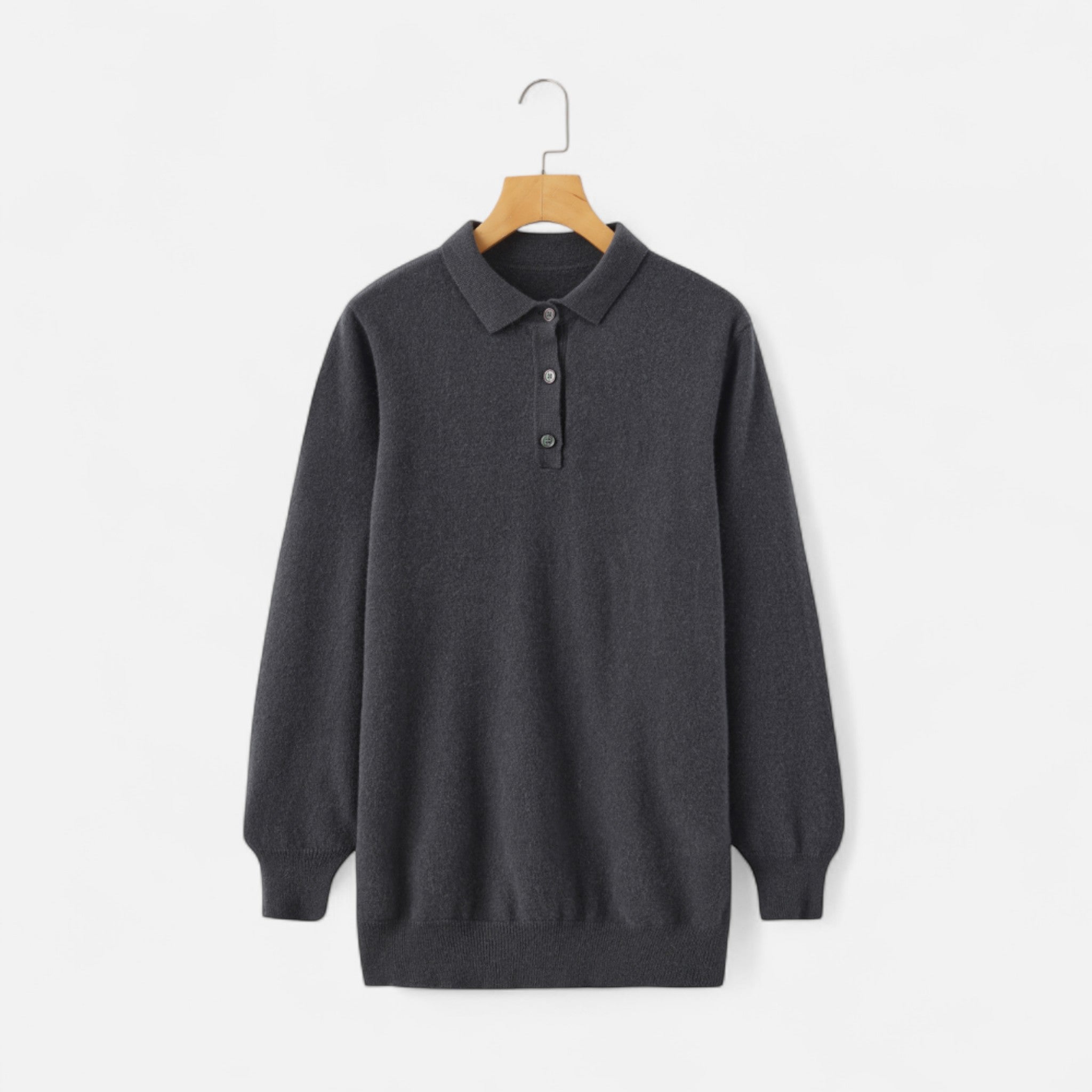 Solènne | Men’s Pure Cashmere Polo Knit