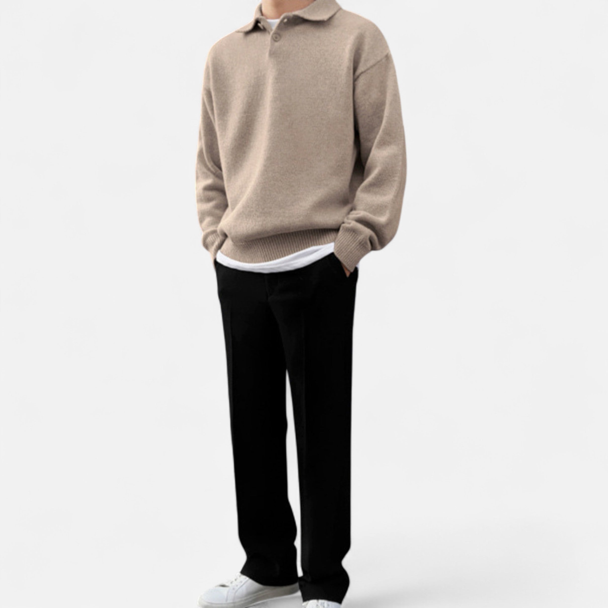 Solènne | Men’s Wool Half-Zip Heritage Sweater