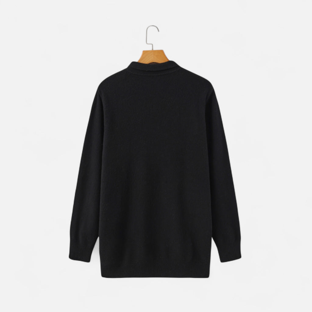 Solènne | Men’s Pure Cashmere Polo Knit