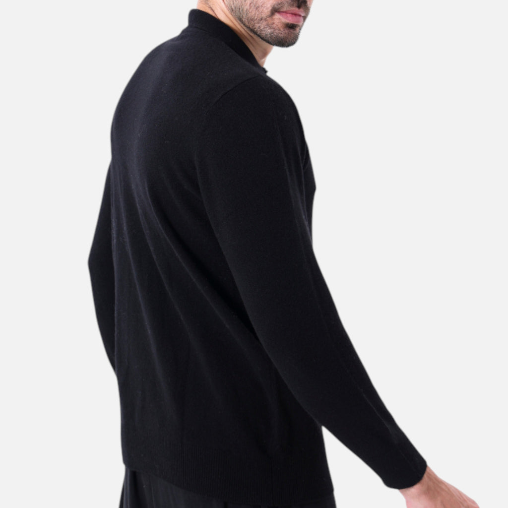 Solènne | Men’s Pure Cashmere Polo Knit
