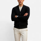 Solènne | Men’s Pure Cashmere Button-Front Cardigan