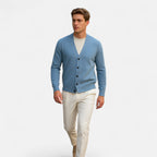 Solènne | Men’s Pure Cashmere Button-Front Cardigan