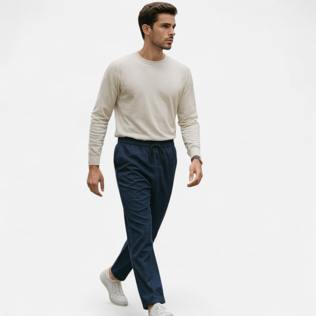 Solènne | Men’s Portofino Relaxed Linen Trousers