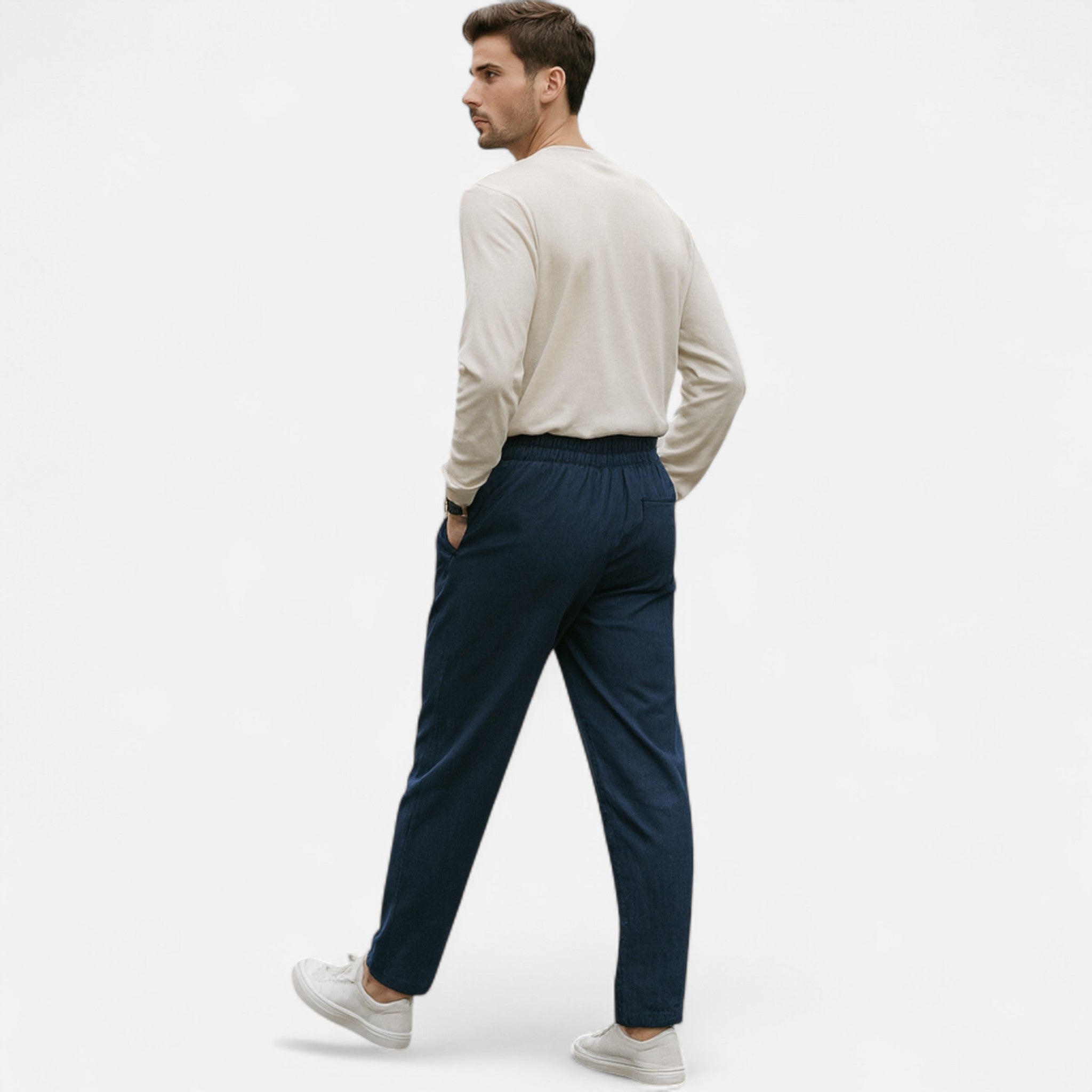 Solènne | Men’s Portofino Relaxed Linen Trousers