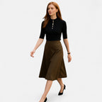 Solènne | Women’s Slim-Fit Knitted Short-Sleeve Sweater