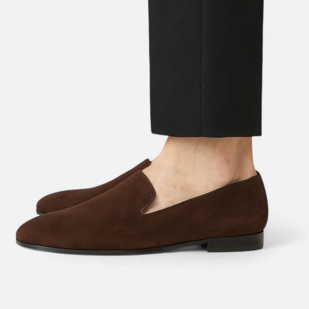 Solènne | Men’s Riviera Brown Suede Loafers
