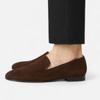 Solènne | Men’s Riviera Brown Suede Loafers