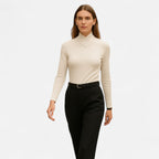 Solènne | Women’s Warm High-Neck Knit Shirt