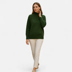 Solènne | Women’s Elegant Mock-Neck Pullover Sweater