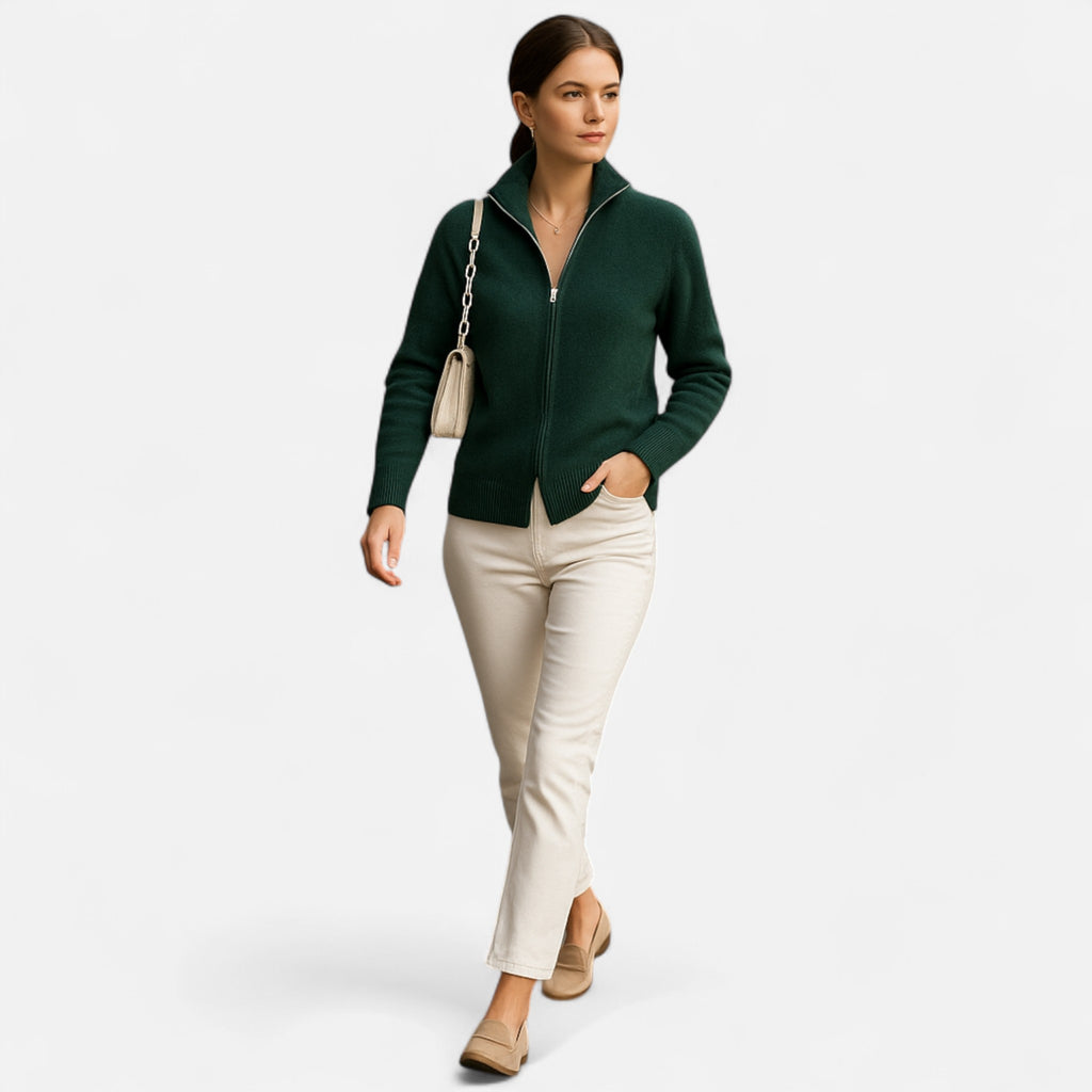 Solènne | Women’s Dual-Zip Colour-Block Sweater