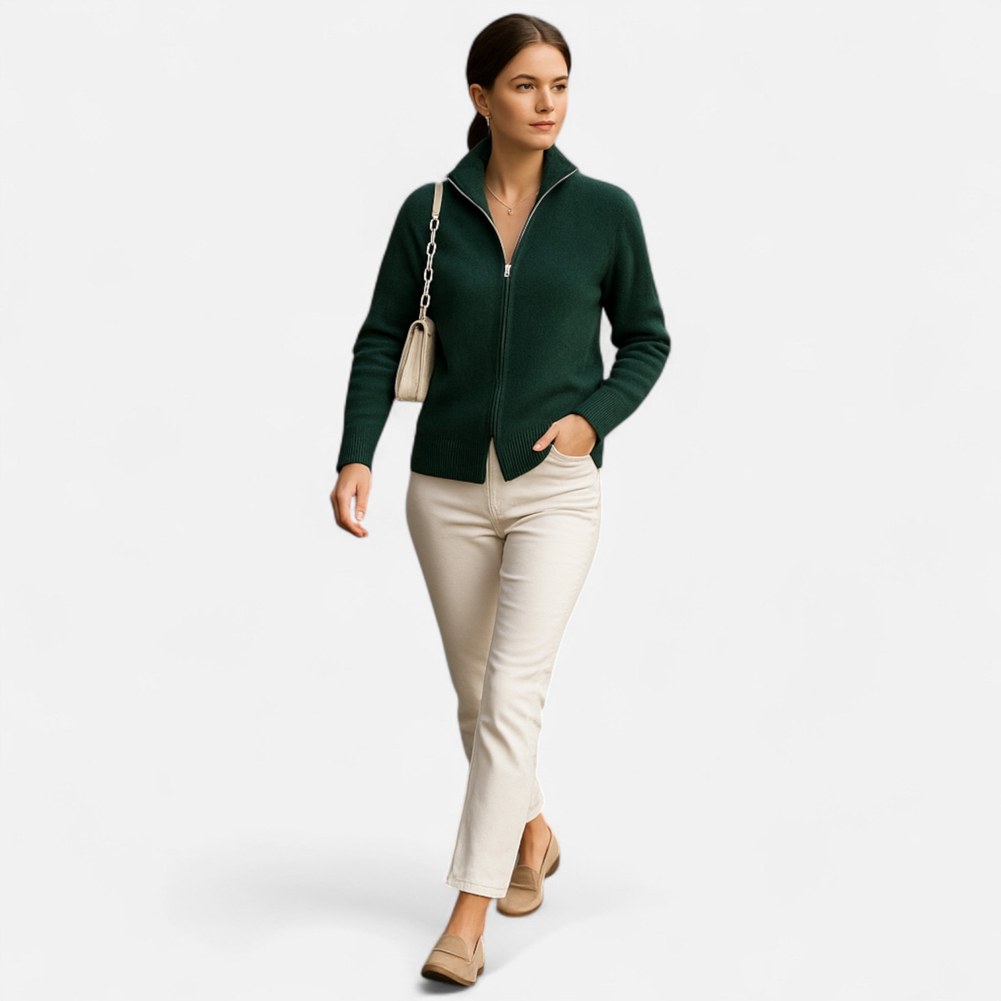 Solènne | Women’s Dual-Zip Colour-Block Sweater