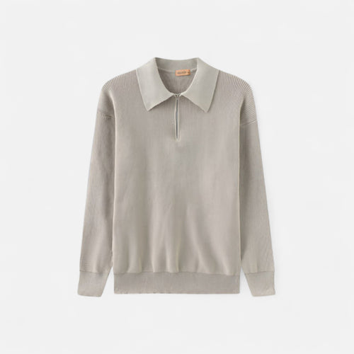 Solènne | Men’s Cotton Half-Zip Knit Sweater