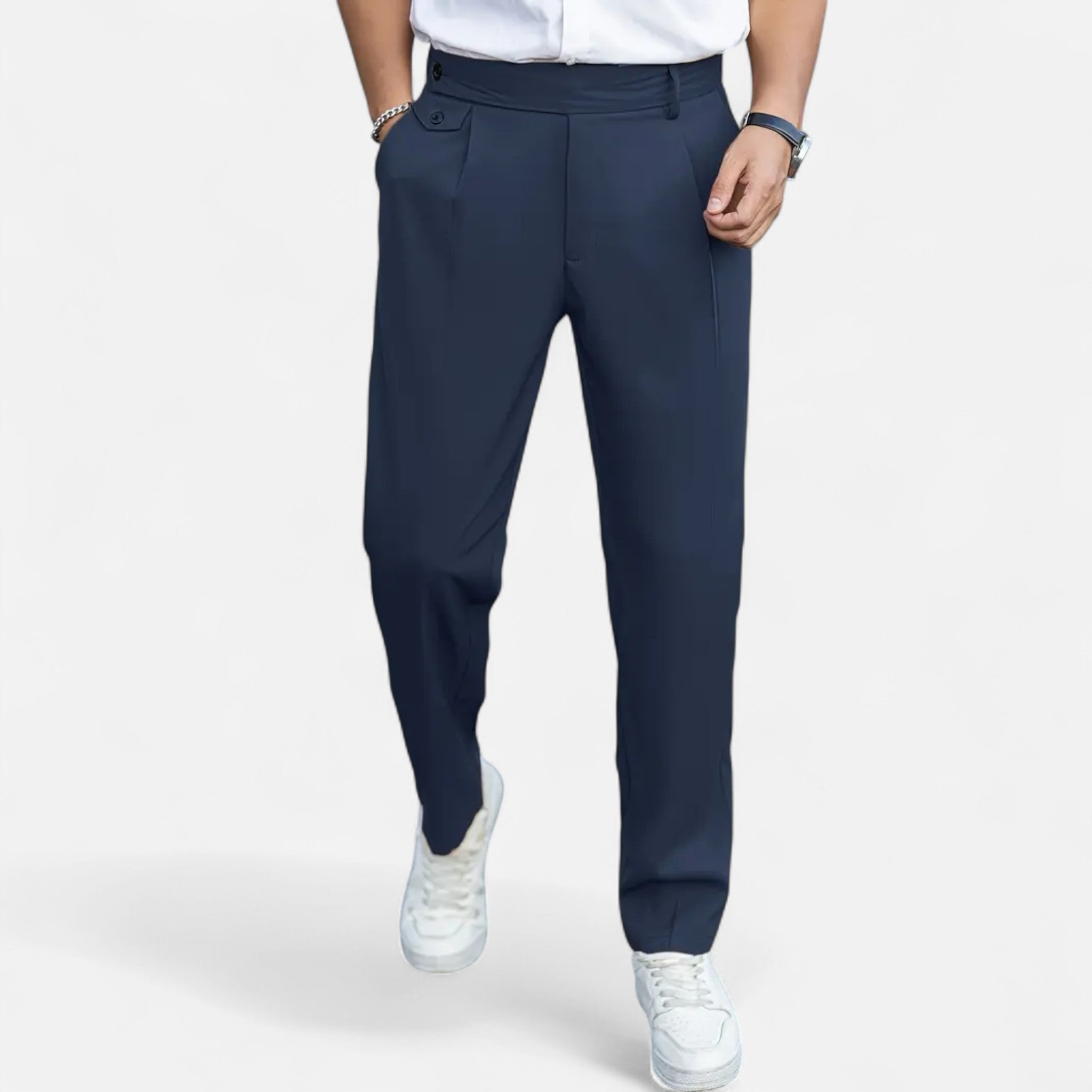 Solènne | Men’s Oxford Loose Fit Dress Trousers