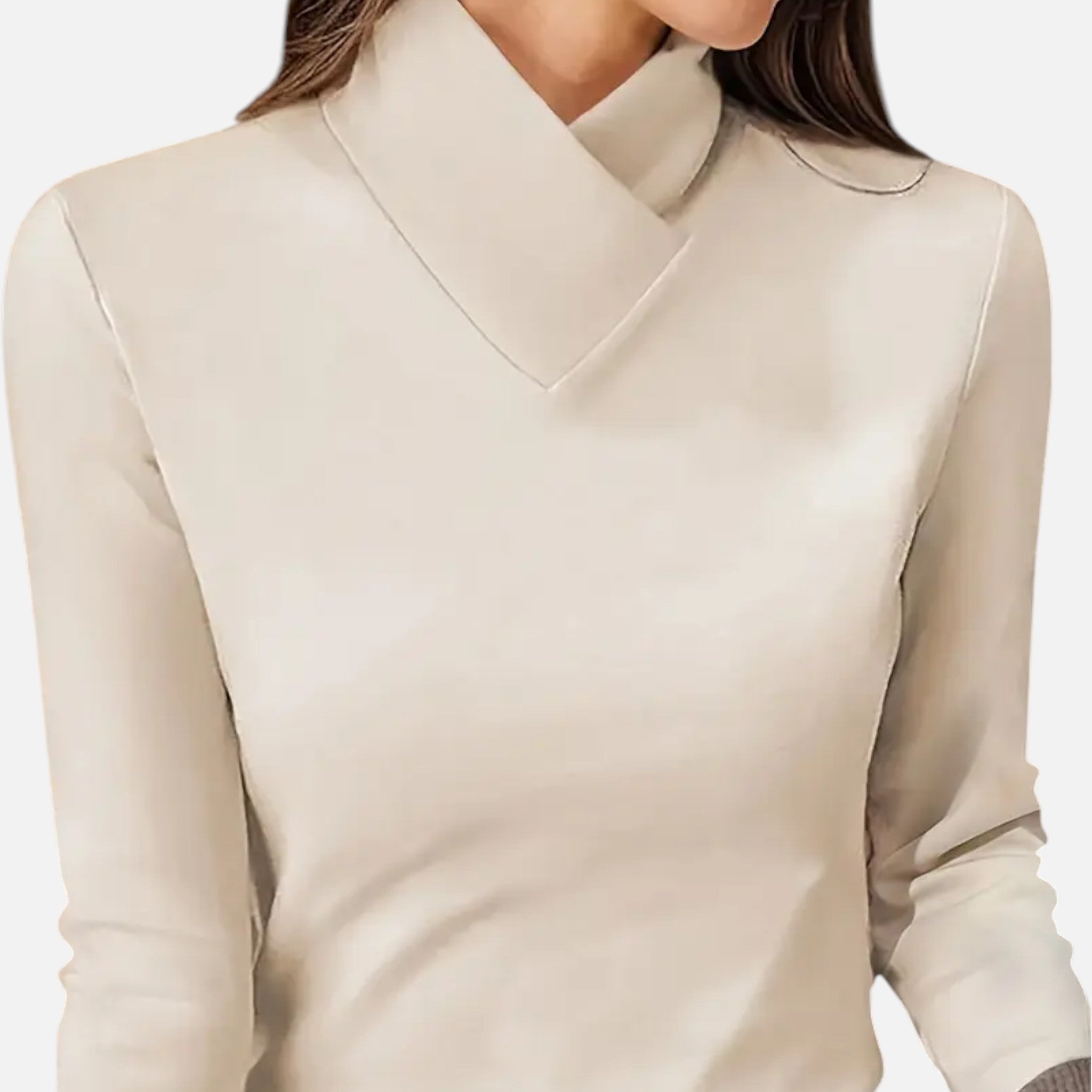 Solènne | Women’s Warm High-Neck Knit Shirt