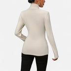 Solènne | Women’s Warm High-Neck Knit Shirt