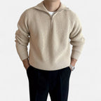 Solenne | Men’s Classic Collar Raglan Knit Sweater