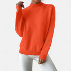 Solènne | Women’s Elegant Mock-Neck Pullover Sweater