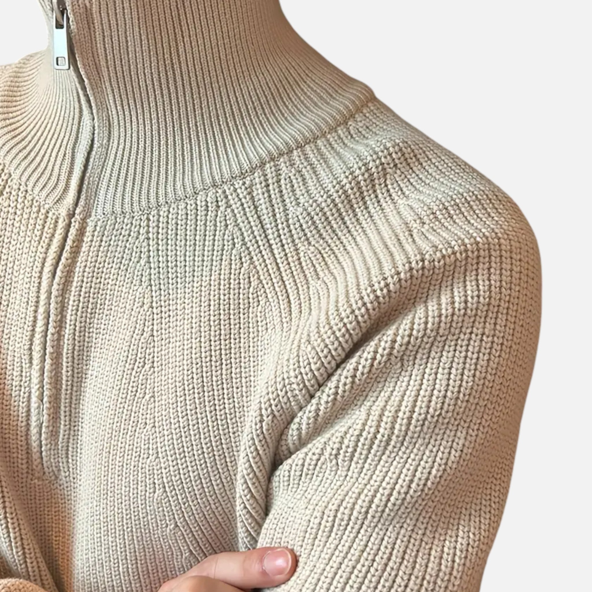 Solènne | Men’s Classic Collar Raglan Knit Sweater