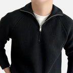 Solenne | Men’s Classic Collar Raglan Knit Sweater