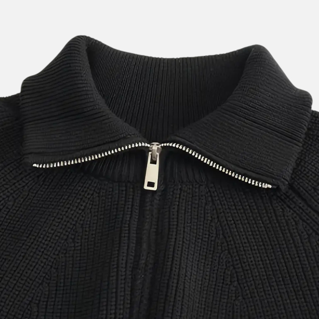 Solènne | Men’s Classic Collar Raglan Knit Sweater