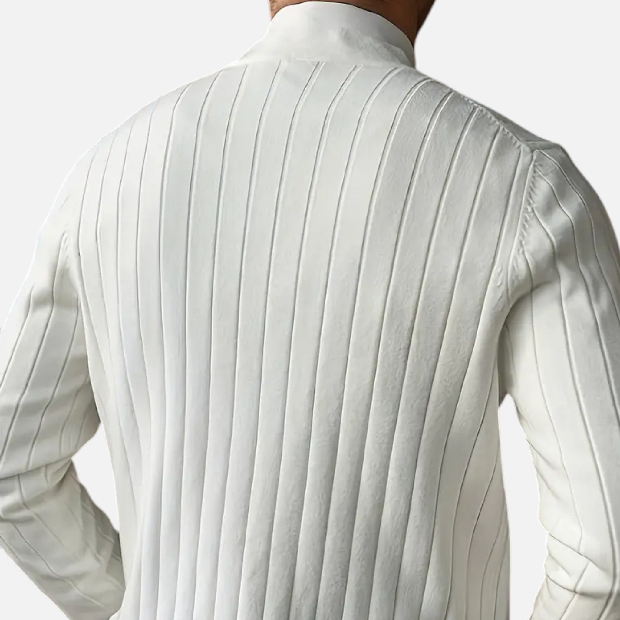 Solènne | Men’s Wool V-Neck Button-Front Cardigan