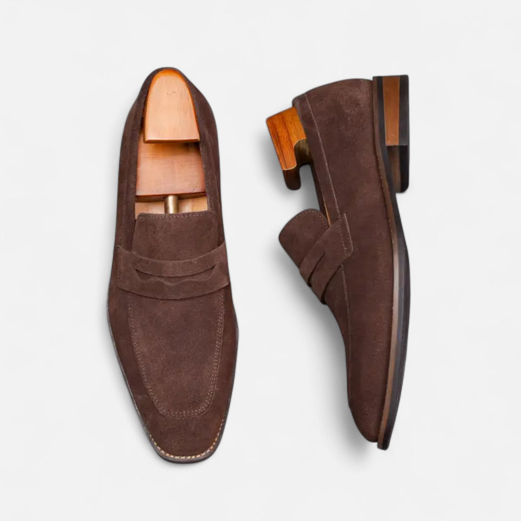 Solènne | Men’s Cowhide Slip-On Penny Loafers