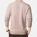 Solenne | Men’s Slim-Fit Knit Button-Collar Sweater