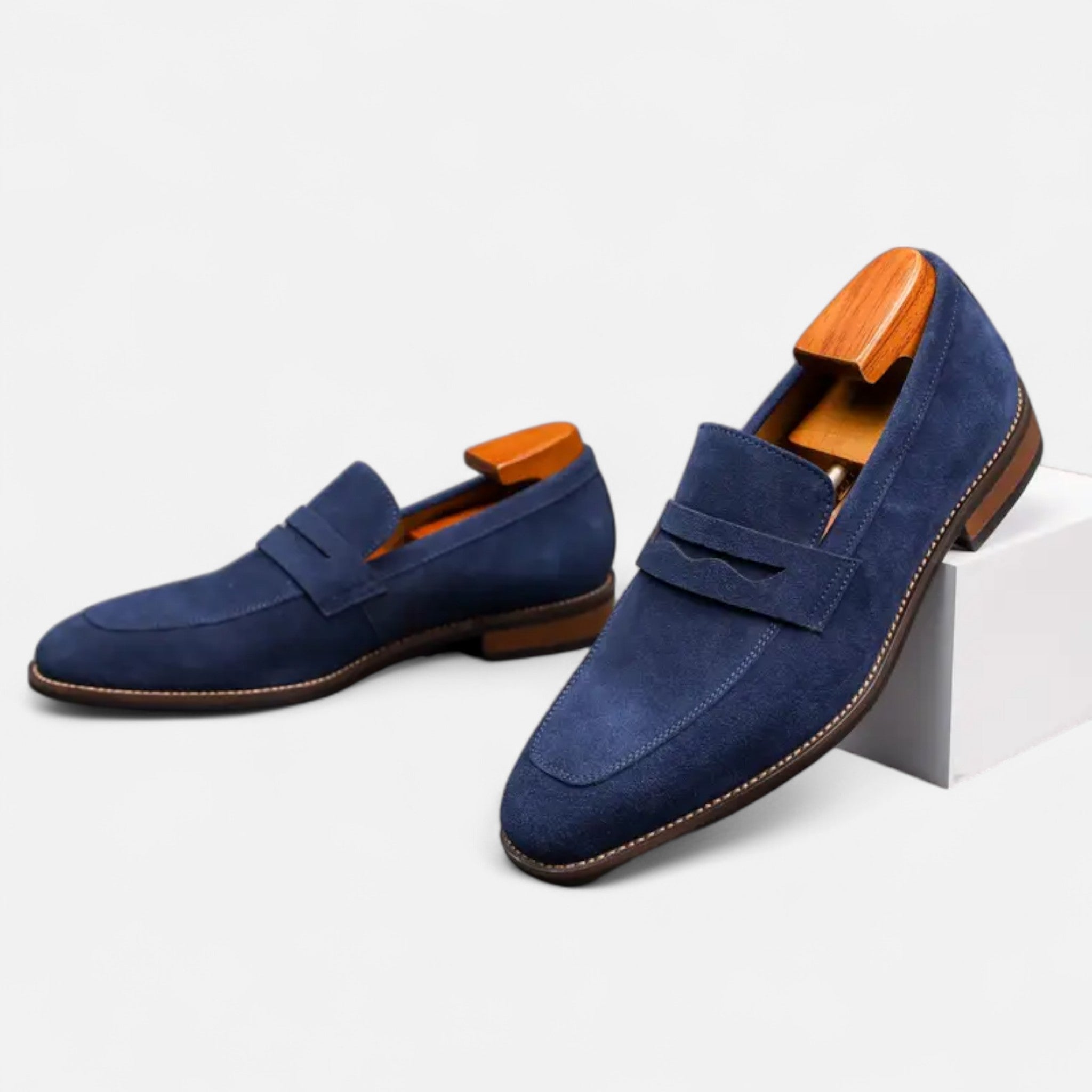 Solènne | Men’s Cowhide Slip-On Penny Loafers