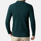 Solenne | Men’s Slim-Fit Knit Button-Collar Sweater