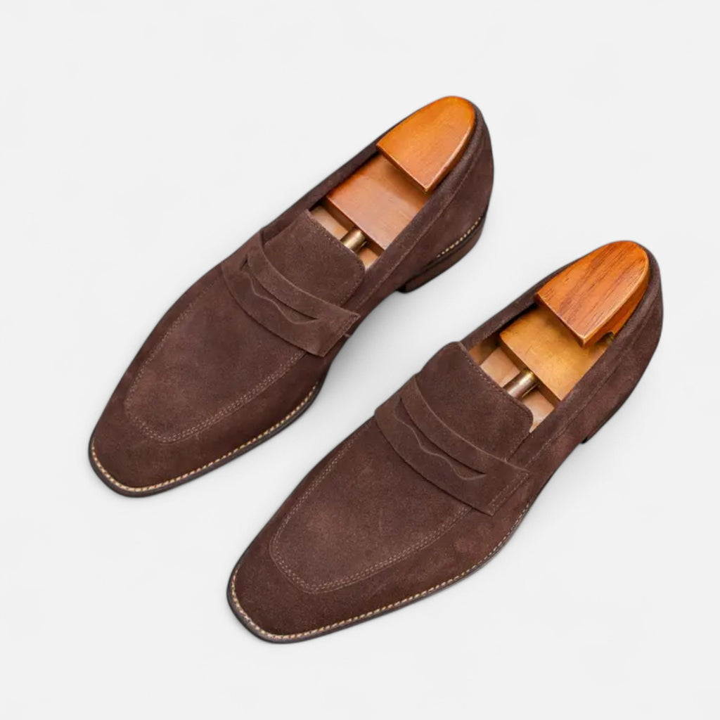 Solènne | Men’s Cowhide Slip-On Penny Loafers
