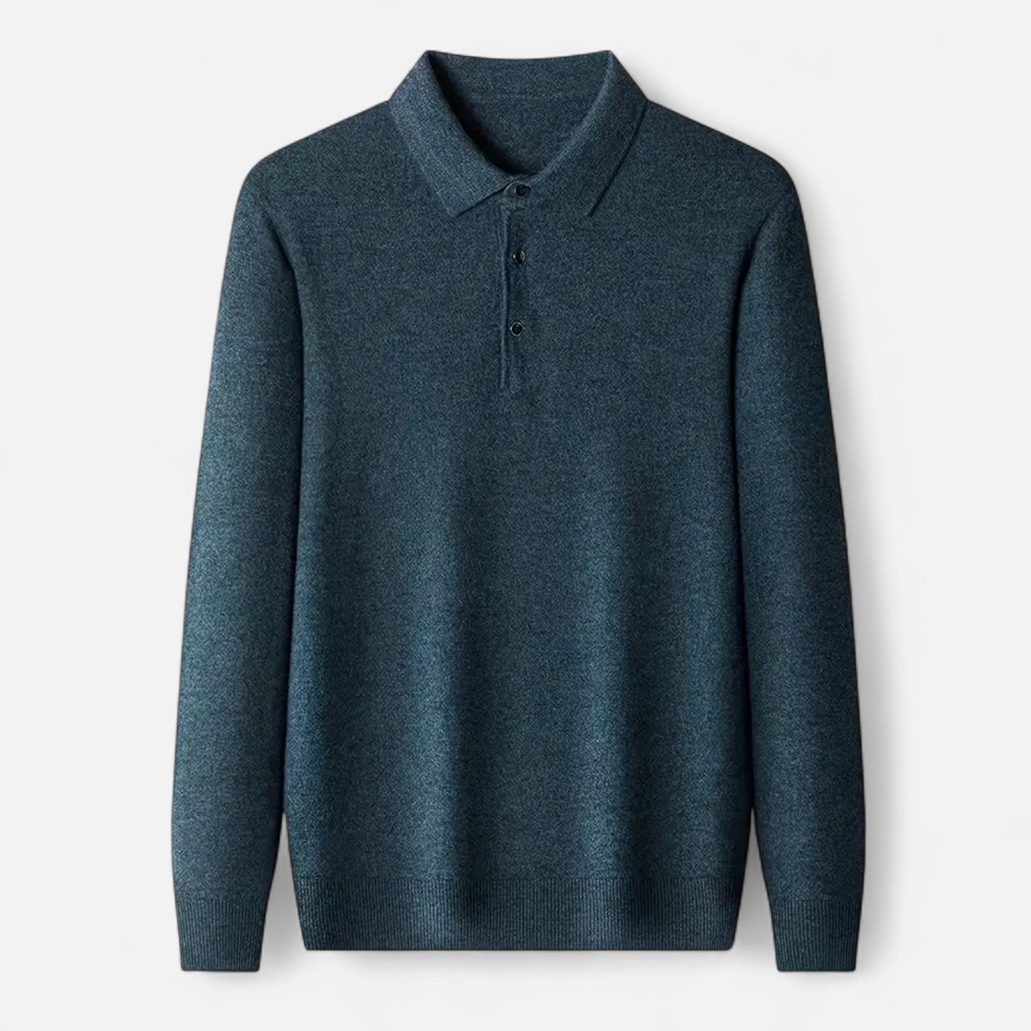 Solènne | Men’s Slim-Fit Knit Button-Collar Sweater