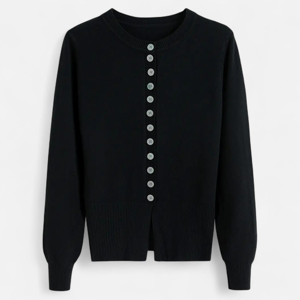 Solènne | Women’s Elegant Knit Button-Front Cardigan