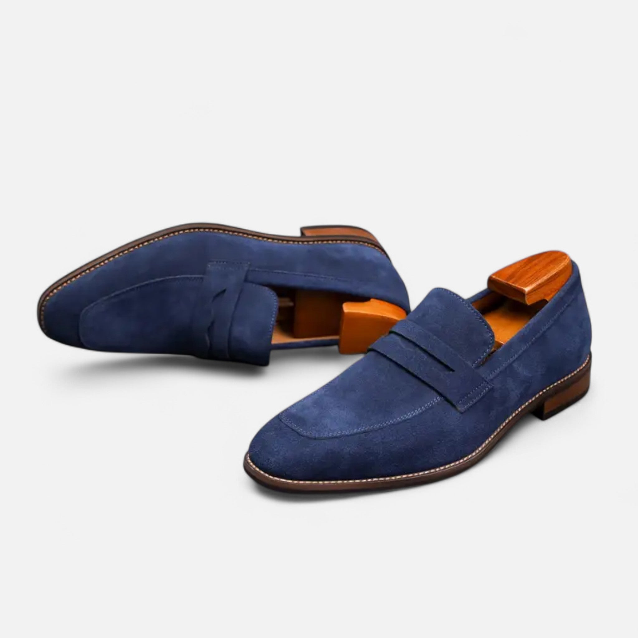 Solènne | Men’s Cowhide Slip-On Penny Loafers