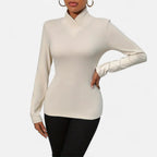 Solènne | Women’s Warm High-Neck Knit Shirt