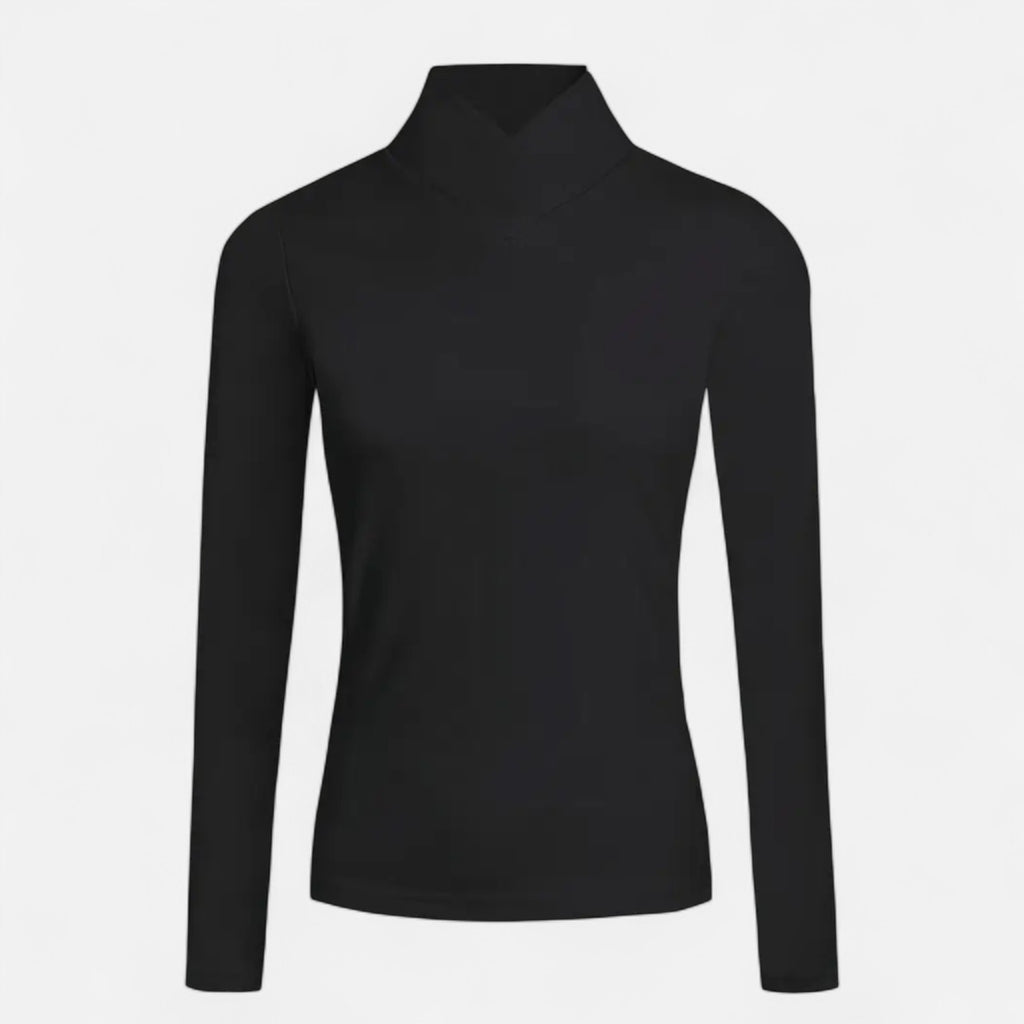 Solènne | Women’s Warm High-Neck Knit Shirt