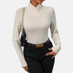 Solènne | Women’s Warm High-Neck Knit Shirt