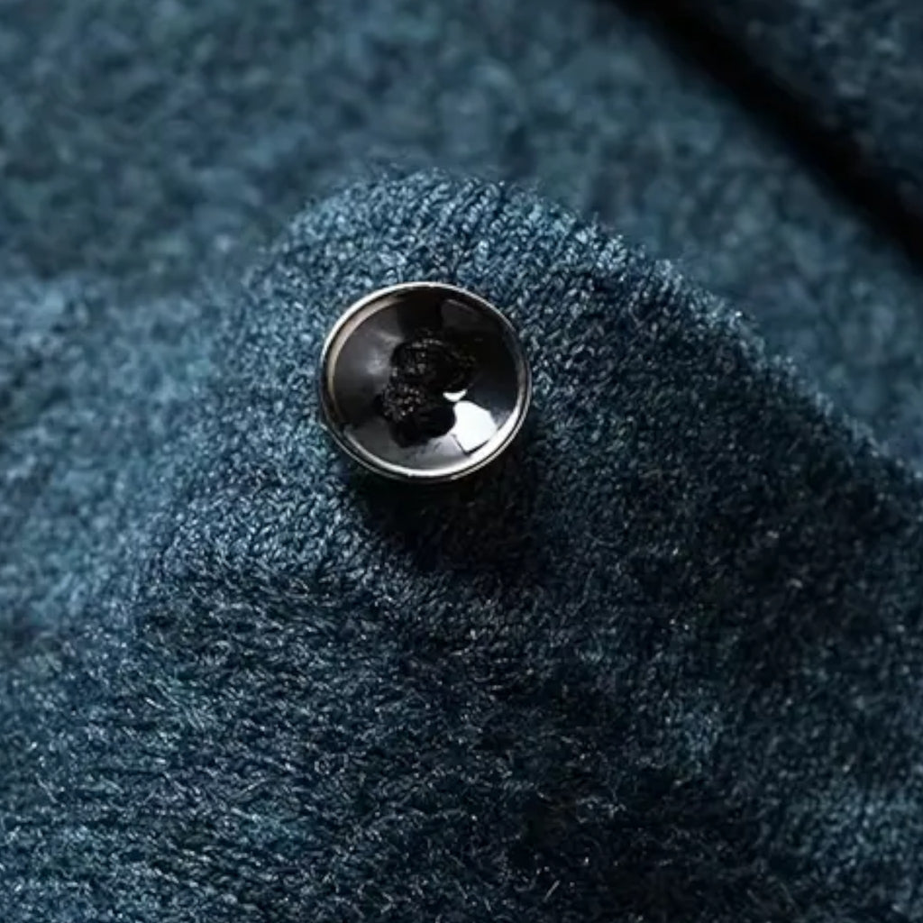 Solènne | Men’s Slim-Fit Knit Button-Collar Sweater