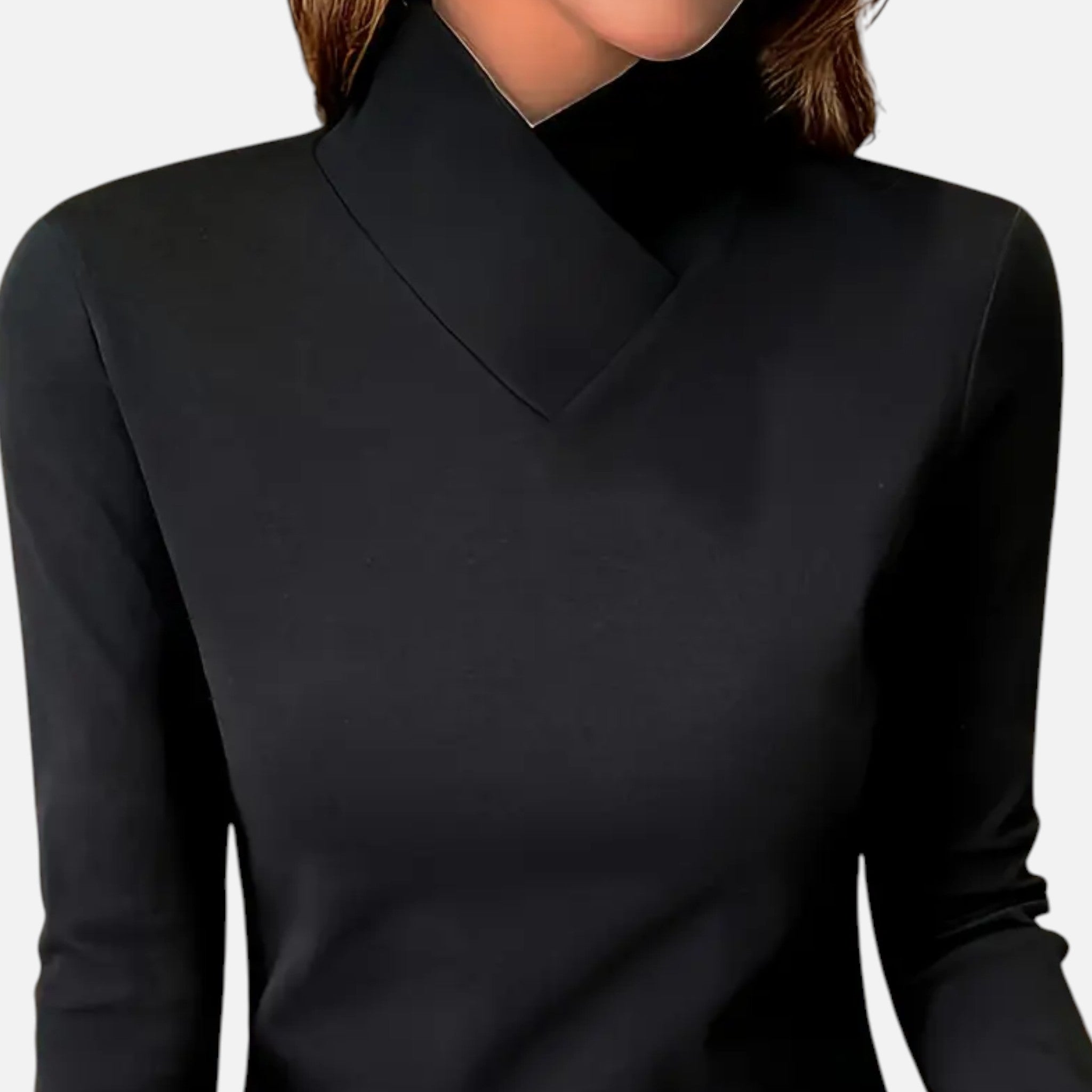 Solènne | Women’s Warm High-Neck Knit Shirt