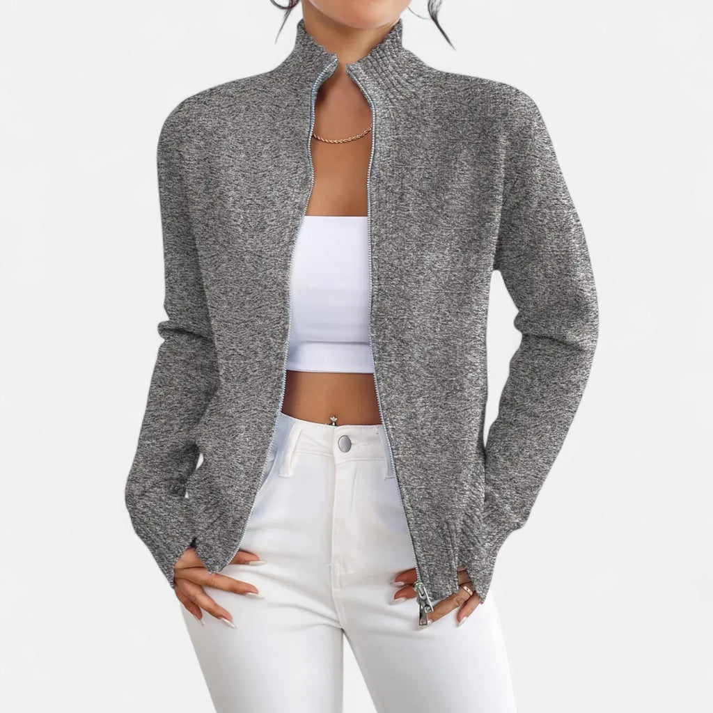 Solènne | Women’s Dual-Zip Colour-Block Sweater