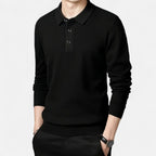 Solenne | Men’s Slim-Fit Knit Button-Collar Sweater