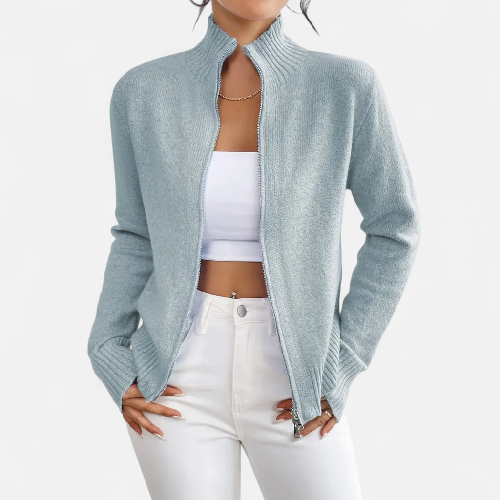 Solènne | Women’s Dual-Zip Colour-Block Sweater