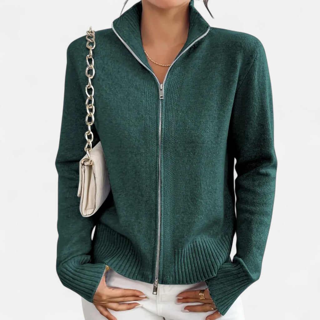 Solènne | Women’s Dual-Zip Colour-Block Sweater