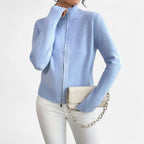 Solènne | Women’s Dual-Zip Colour-Block Sweater