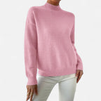 Solènne | Women’s Elegant Mock-Neck Pullover Sweater